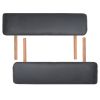 3-Zone Folding Massage Table and Stool Set 3.9" Thick Black