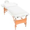 2-Zone Folding Massage Table 3.9" Thick White