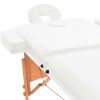 2-Zone Folding Massage Table 3.9" Thick White