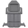 Beauty Treatment Chair Faux Leather Gray 70.9"x24.4"x30.7"