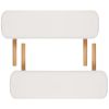 Cream White Foldable Massage Table 3 Zones with Wooden Frame