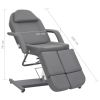 Beauty Treatment Chair Faux Leather Gray 70.9"x24.4"x30.7"