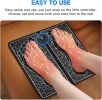 EMS Foot Massager Pad Reflexology Foot Acupoint Massage Muscle Stimulation Improve Blood Circulation Relief Pain USB Rechargeabl