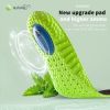 Sports Shock Absorption Insole Green PU Memory Foam Breathable Arch Support Orthopedic Shoes Pad Men Women Feet Care Shoes Pad