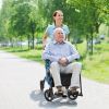 Folding Rollator Walker with 8-inch Wheels and Seat