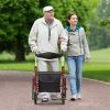 Folding Rollator Walker with 8-inch Wheels and Seat